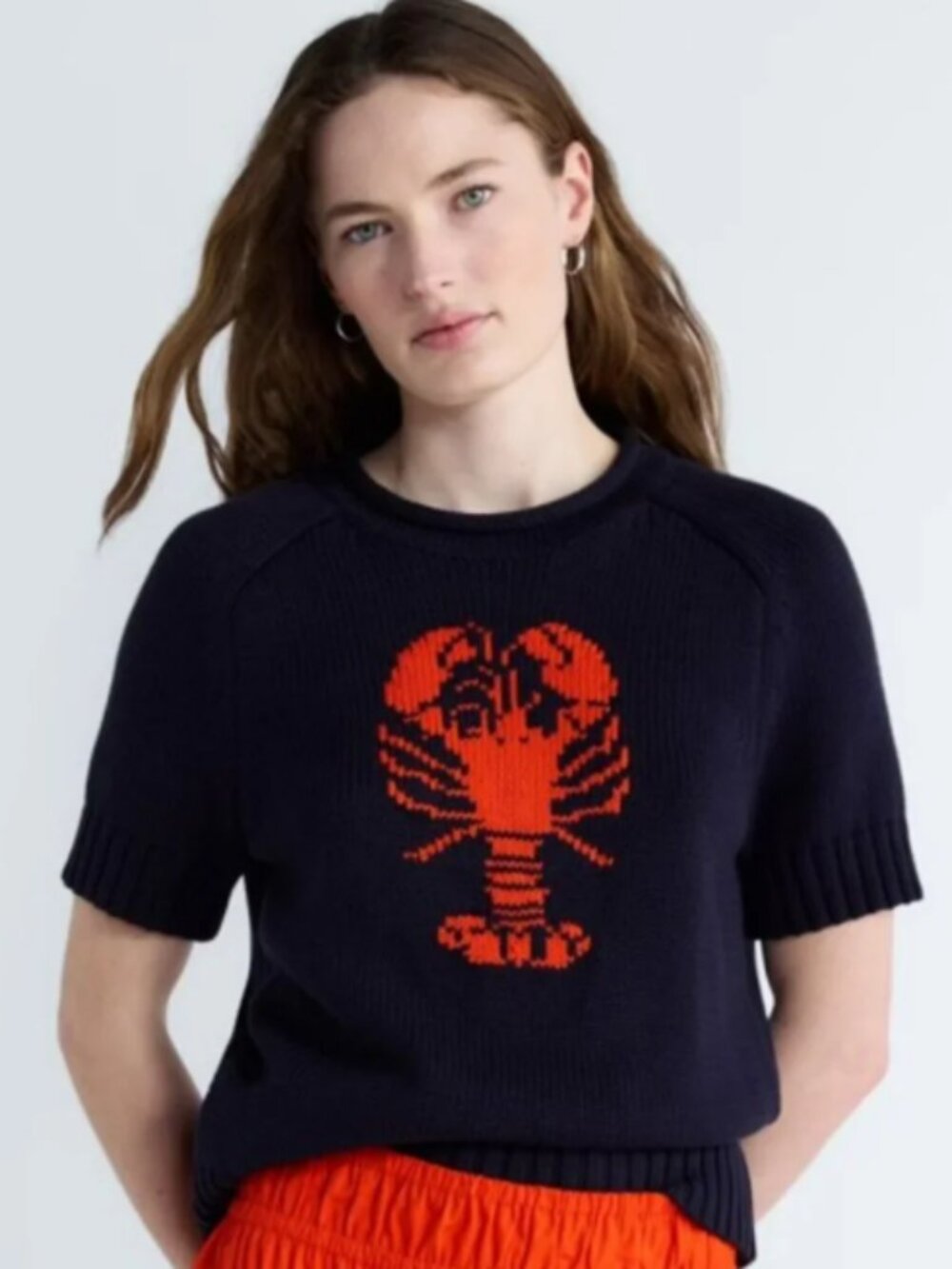 Free Assembly 100% Cotton Lobster Rollneck Sweater, XL, Navy Coastal Beach - Picture 2 of 5